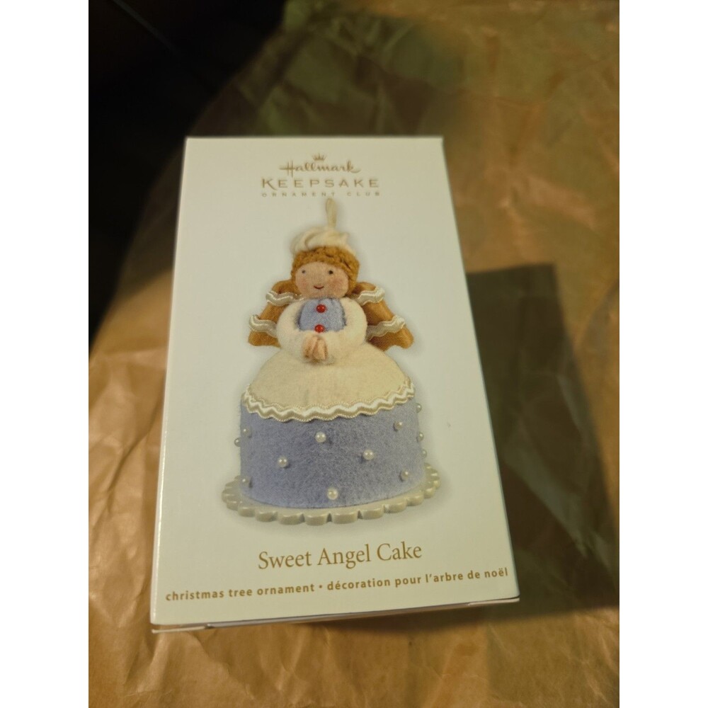 Hallmark Keepsake Sweet Angel Cake Fabric Christmas Ornament 2012